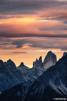 Tre Cime di Lavaredo after Sunset