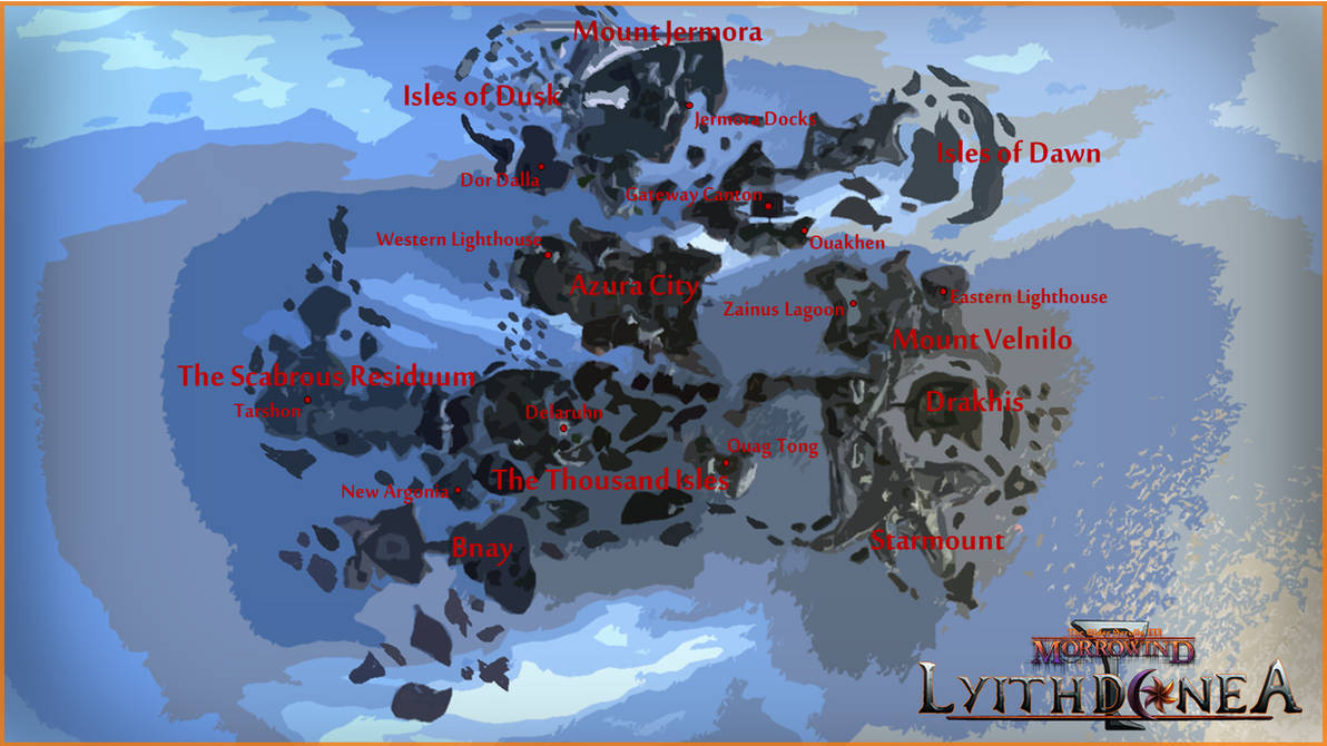 Lyithdonea - Map of the Azurian Isles by ericthered1090 on DeviantArt