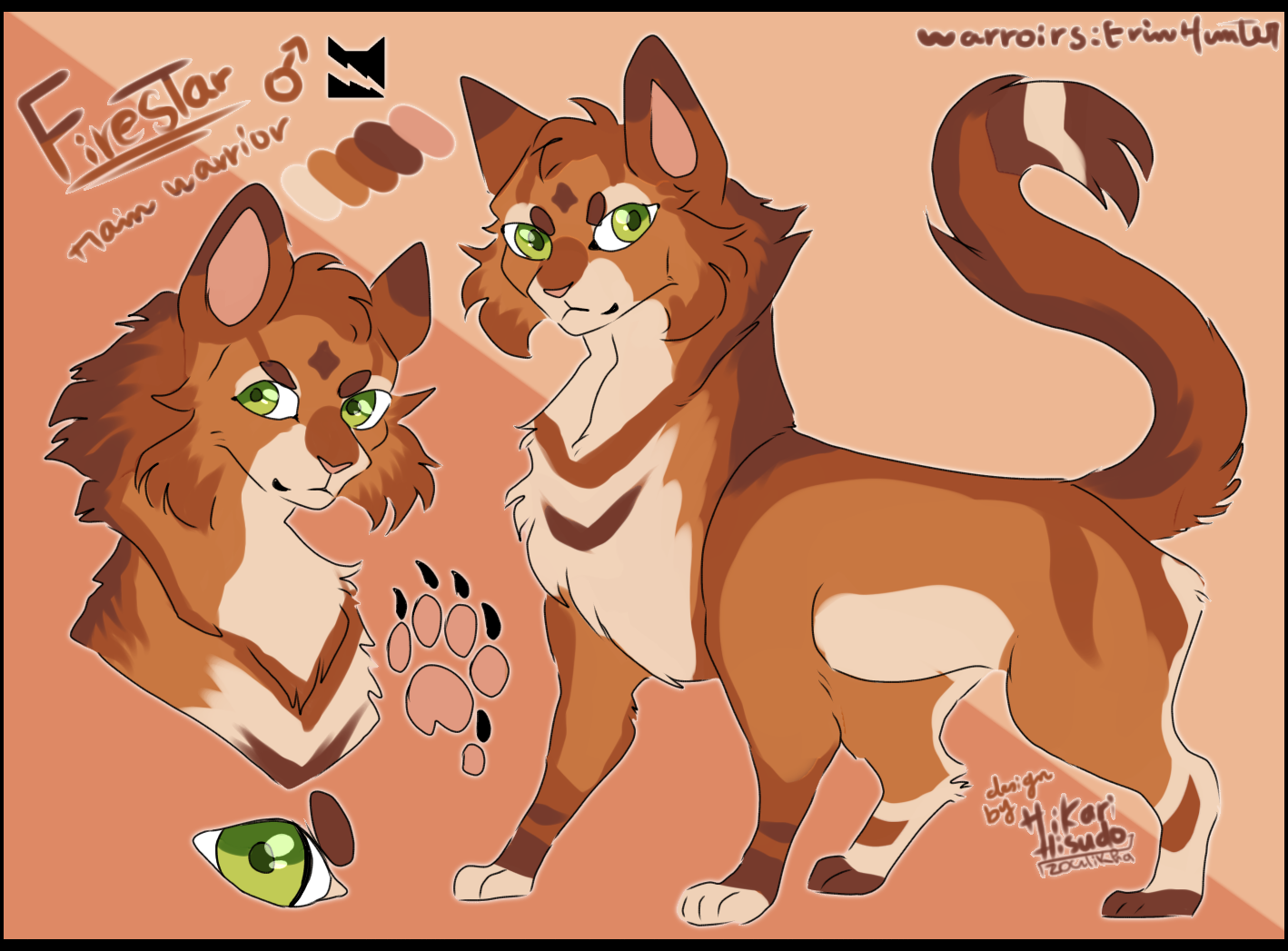 Warrior Cats Designs -- Firestar by Pikayu9 on DeviantArt