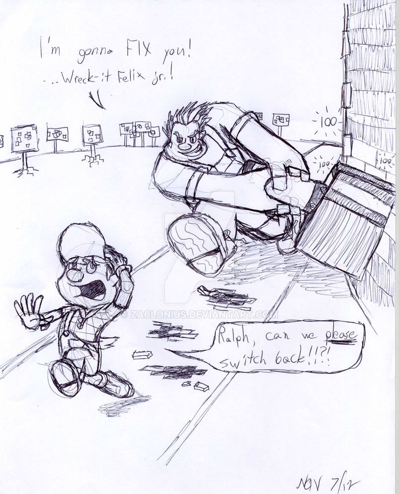 Fix-It Ralph and Wreck-It Felix by Zaclonius on DeviantArt