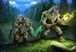 Worgen Rogue and Priest by PaintingWhichKills