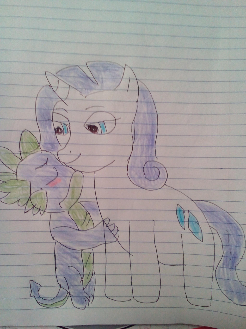 mlp spike and rarity kiss