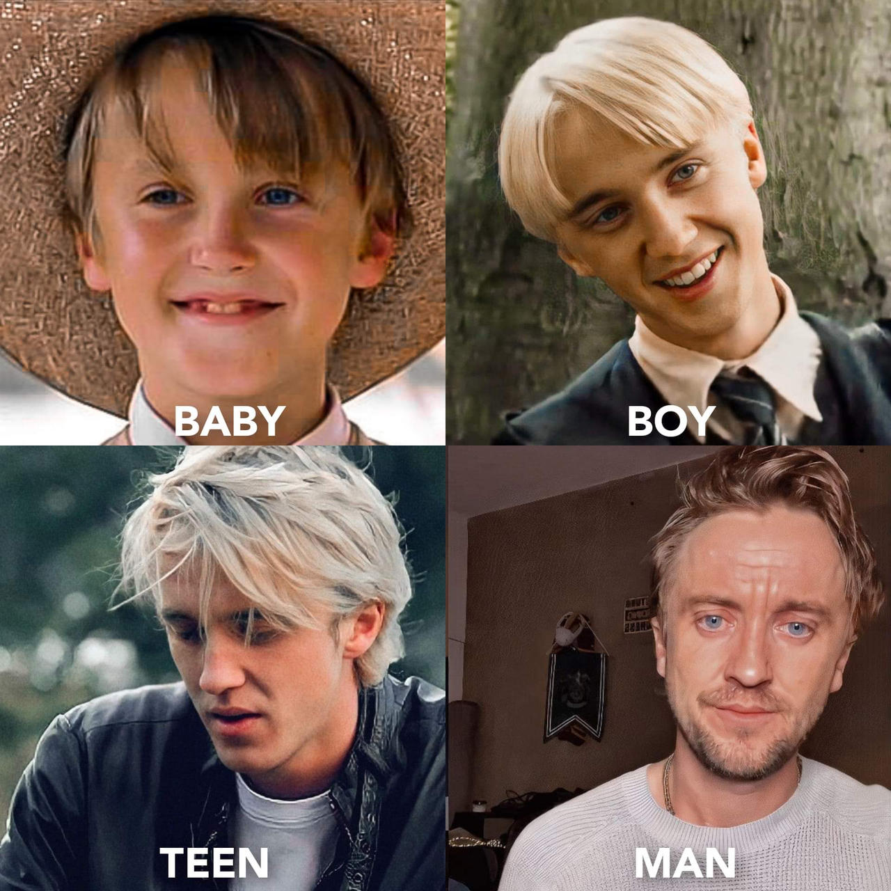 Tom Felton through the years by aliciamartin851 on DeviantArt