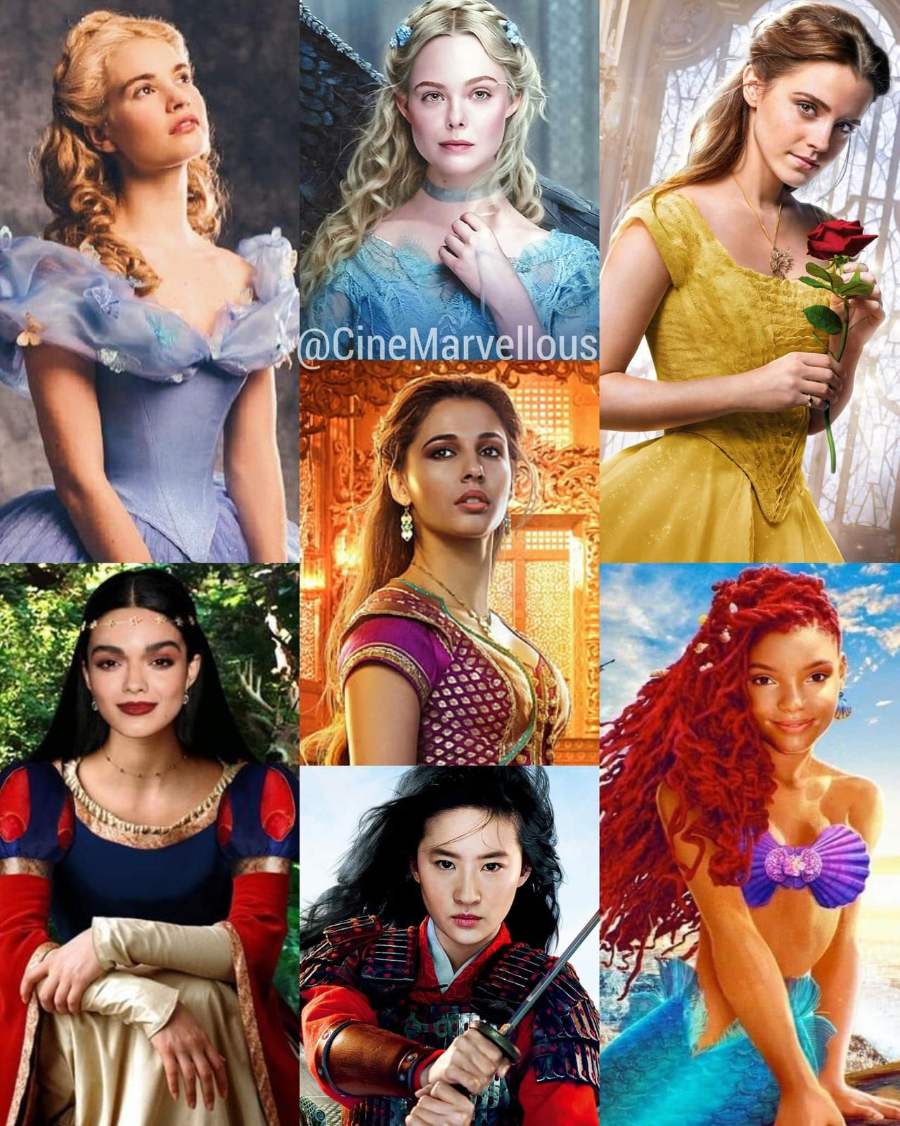 action Disney princesses with ariel and snow white by aliciamartin851 ...
