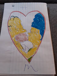 Valentine for homer and marge simpson