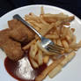 My dinner yesterday fish and chips yummy