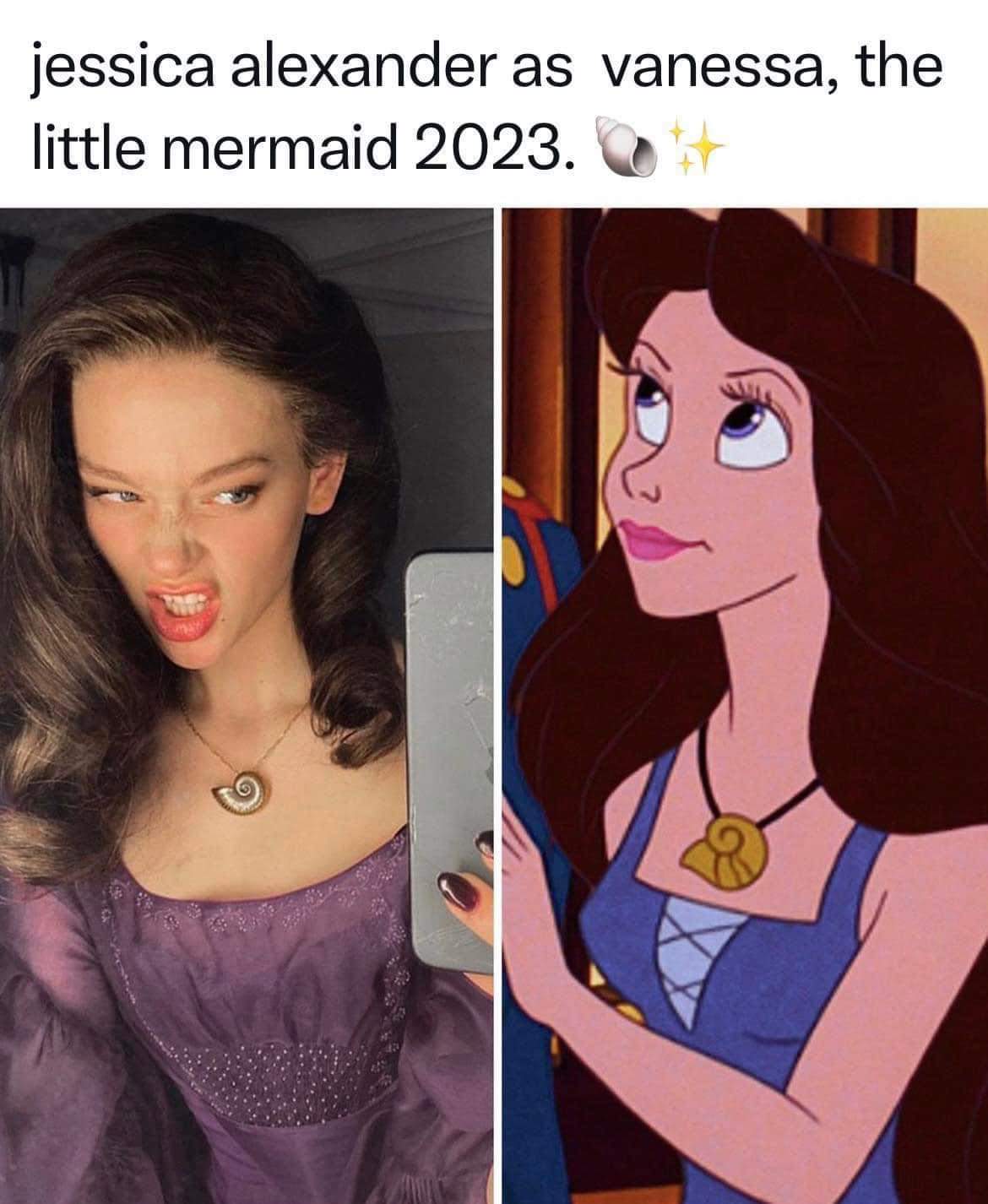 Little mermaid Vanessa now and then by aliciamartin851 on DeviantArt