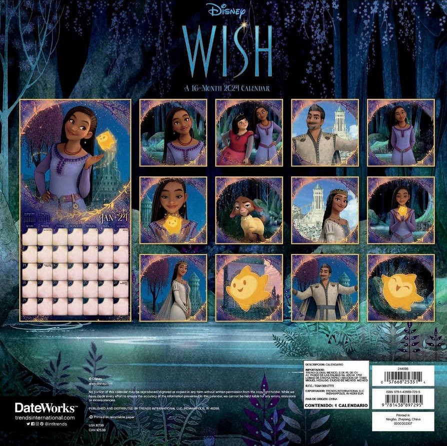 Disney Wish calendar I want one by aliciamartin851 on DeviantArt