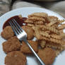 My dinner yesterday chicken fingers and fries yum