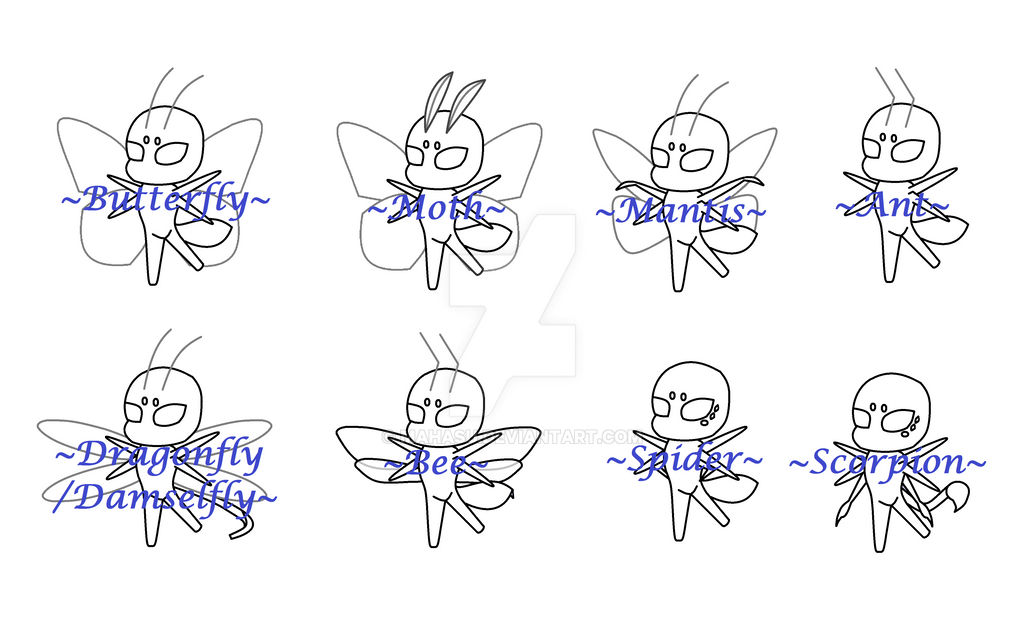 Bug Body Base WIP- Chibi Bug Bases by Mahasu on DeviantArt