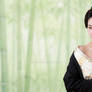 A sexy and beautiful Japanese woman in a kimono.