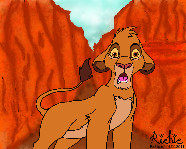 Spooky Simba Scared Simba by AlbinoRichie on DeviantArt