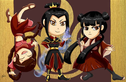 Chibi Fire Nation Girls