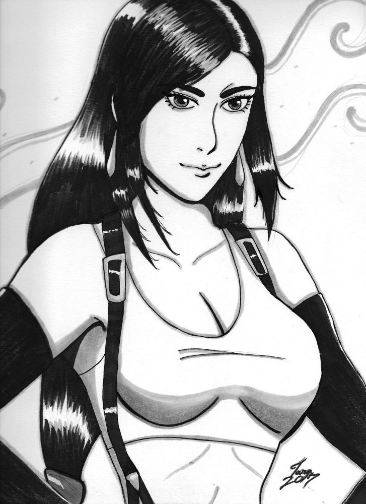 Inktober - Tifa Lockhart