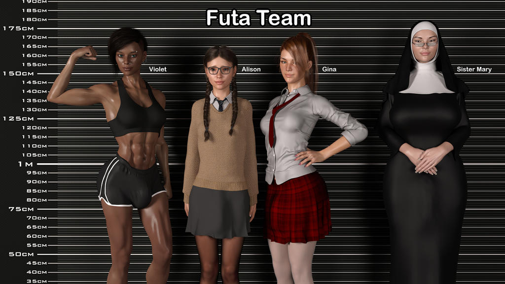 Characters Heights Futa Team By Serge3dx On Deviantart