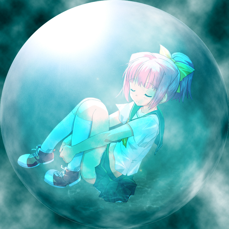 Girl in wather bubble