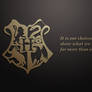 Hogwarts crest with quote