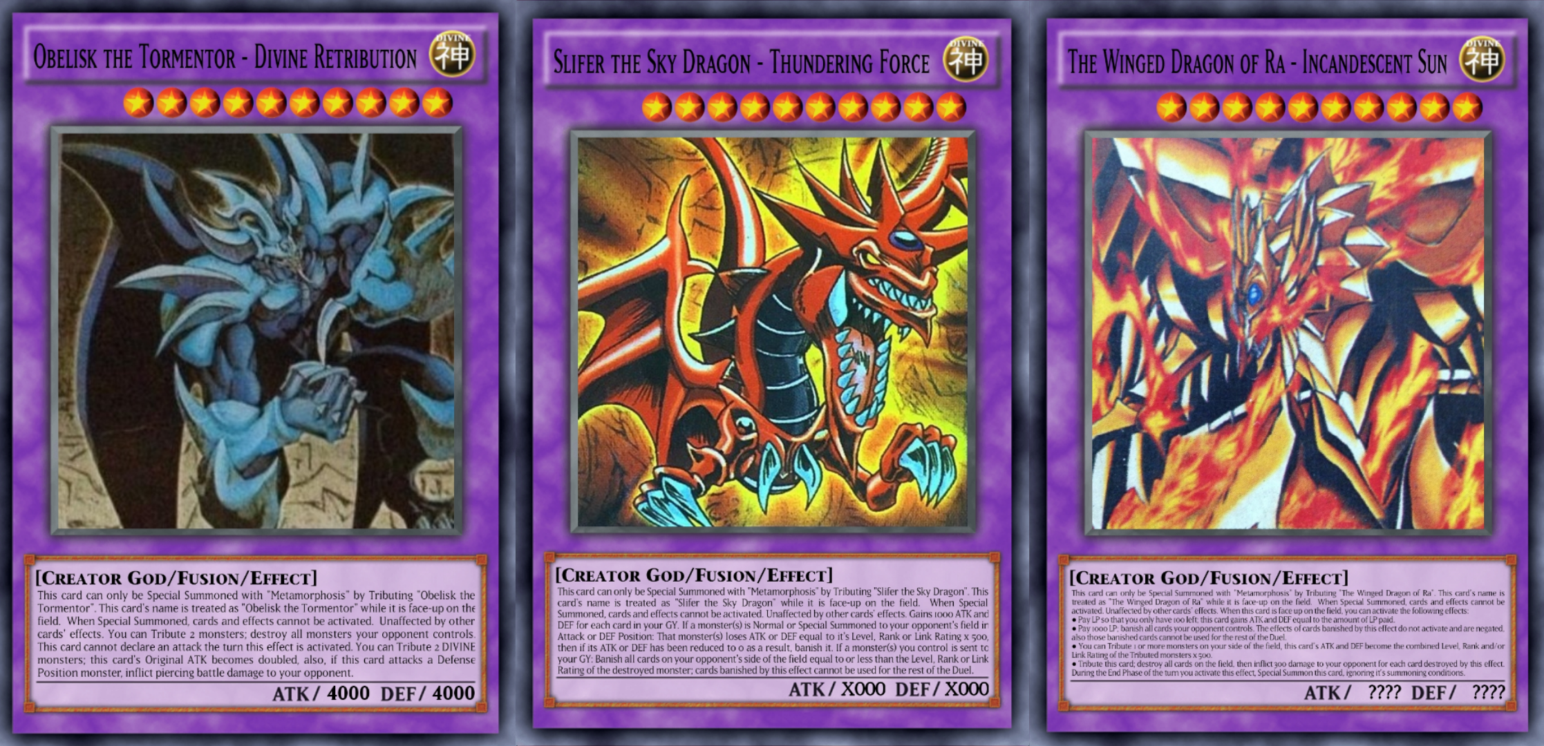 new god card yugioh & HOT! YuGiOh! Cards The Metamorphosed Egyptian God Cards