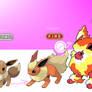 Eevee and Flareon's Exalution