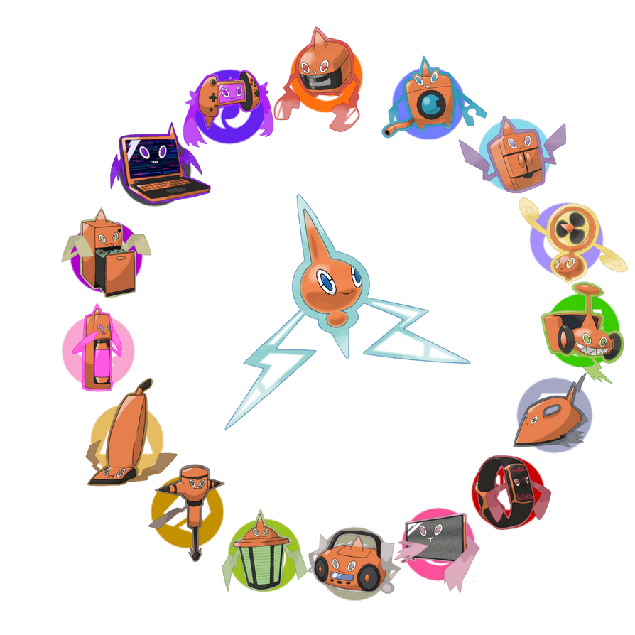 Rotom of each type by Deviantfantastic on DeviantArt