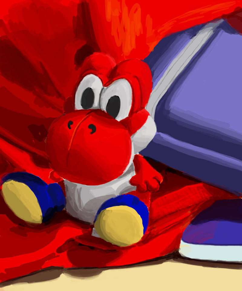 Red Yoshi Still by branganator on DeviantArt