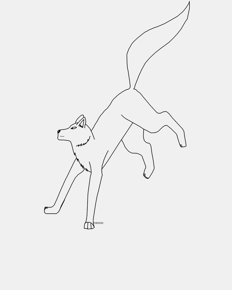 Basic Wolf Lineart Wolf Lineart by mantisboy90902 on DeviantArt