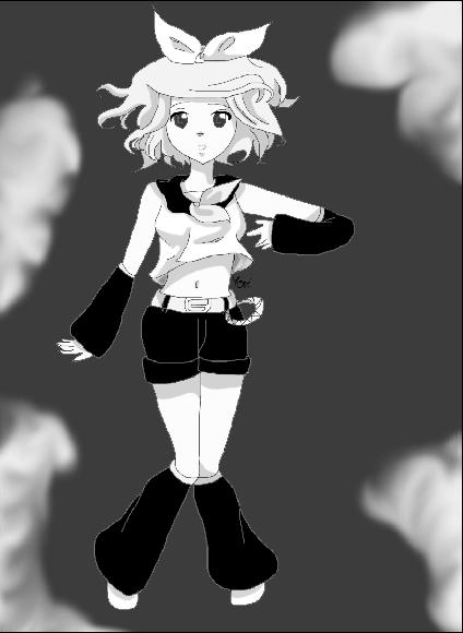 Kagamine Rin in black