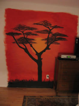 African Sunset Mural