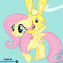 HTF Cuddles riding Fluttershy Flying