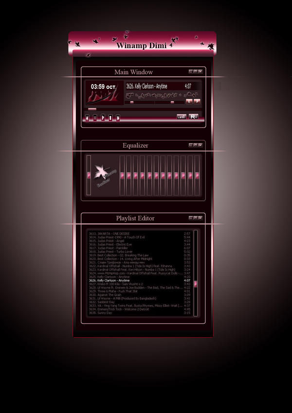 Winamp Skin Tutorial Deviantart winamp skin by DiM3n5i0n on DeviantArt