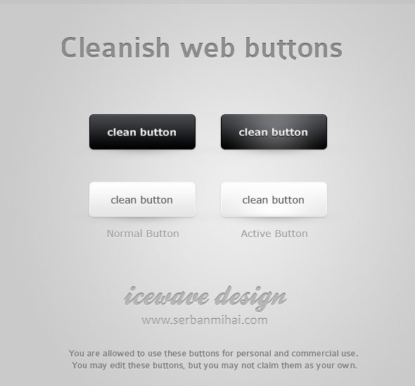 Cleanish Web Buttons