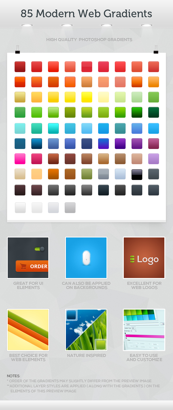 85 Modern Web Gradients by ICEwaveGfx on DeviantArt