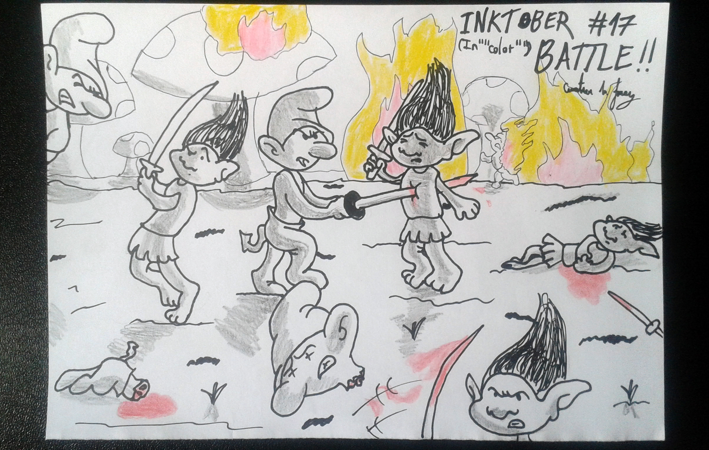 Inktober - Battle