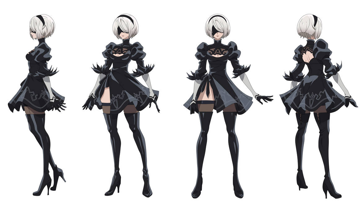 2B Nier Anime Character Design / Sheet by MrFDraw on DeviantArt
