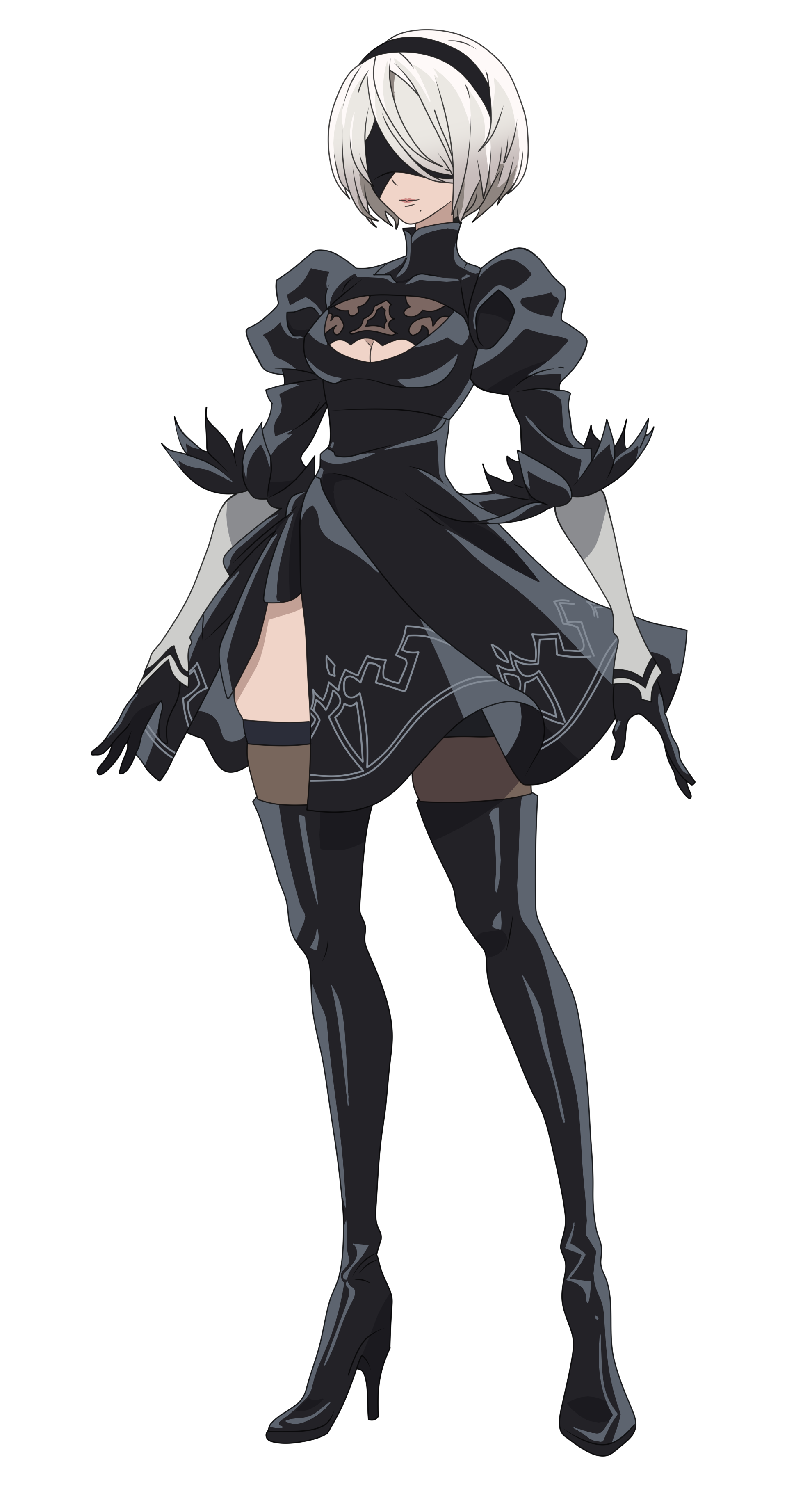 2B PNG Nier Automata Ver1.1a Character Design by MrFDraw on DeviantArt