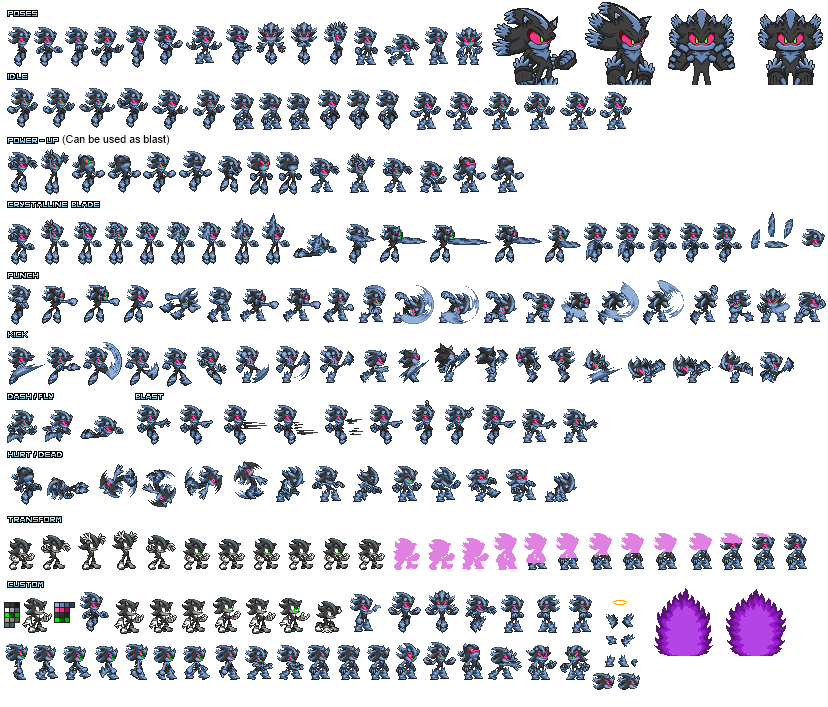 Metal Sonic sprites 1 by LinkdaHedgie on DeviantArt