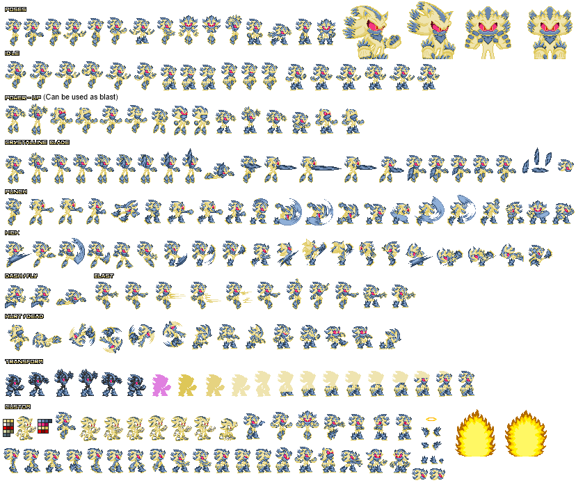 Dark Hyper Sonic sprites (UPDATED) by multiadventures984 on DeviantArt