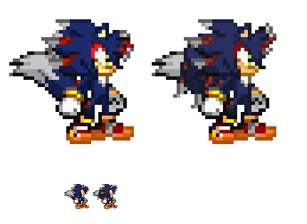 all sonic and shadow and silver Fusion Sprite by Bryan95549 on DeviantArt