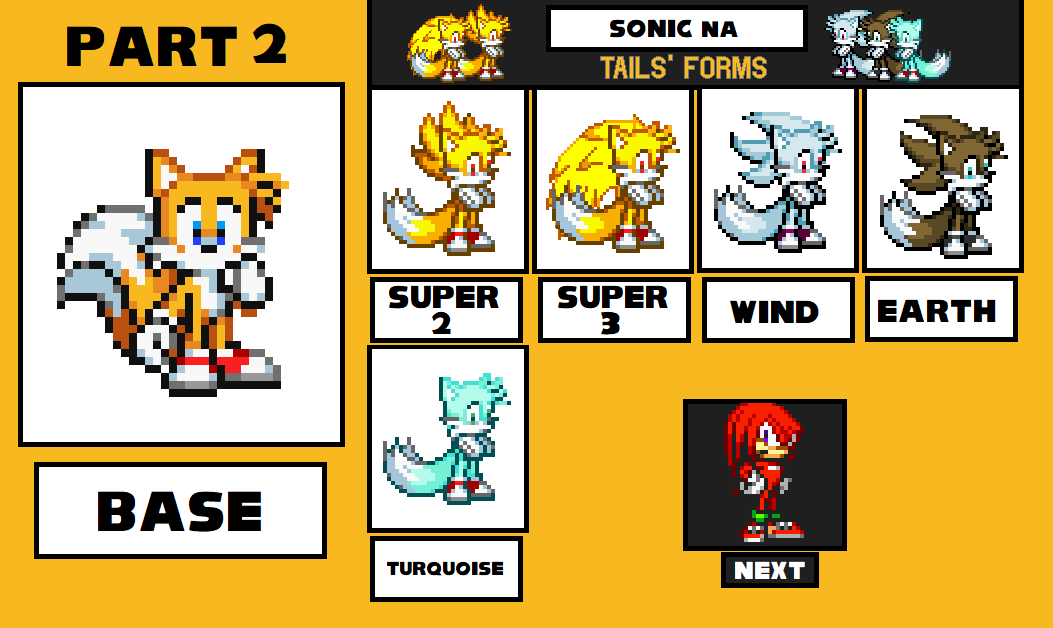 Sonic Chaos Tails Sprites (Sonic 2 Palette) by NickyTeam2 on DeviantArt