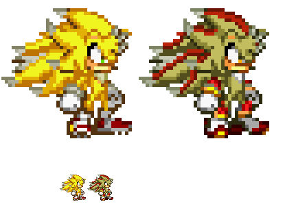 Super Sonic 6 and Super Shadow 6 (Remake) by justinpritt16 on DeviantArt