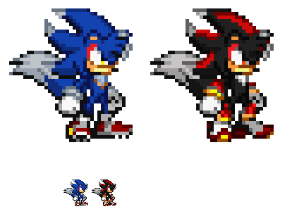 Sonic Sprite Png , Png Download - Shadow The Hedgehog Pixel Art