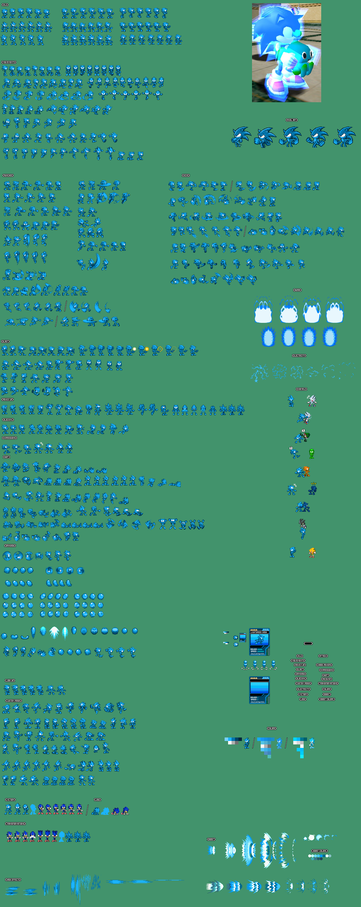 Lightspeed Sonic Sprites Sheet by justinpritt16 on DeviantArt