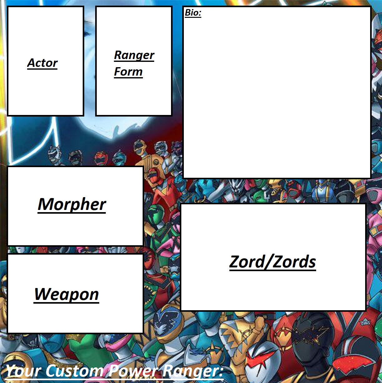 Your Custom Power Ranger Template by justinpritt16 on DeviantArt