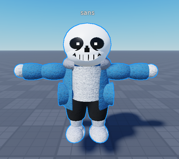 Sans Roblox Model by piperartz on DeviantArt
