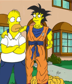 Homer and Goku