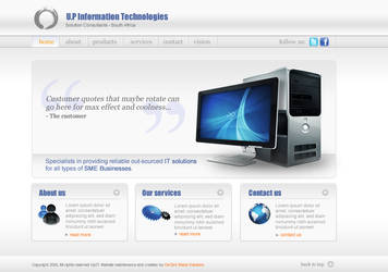 Up-IT Website layout