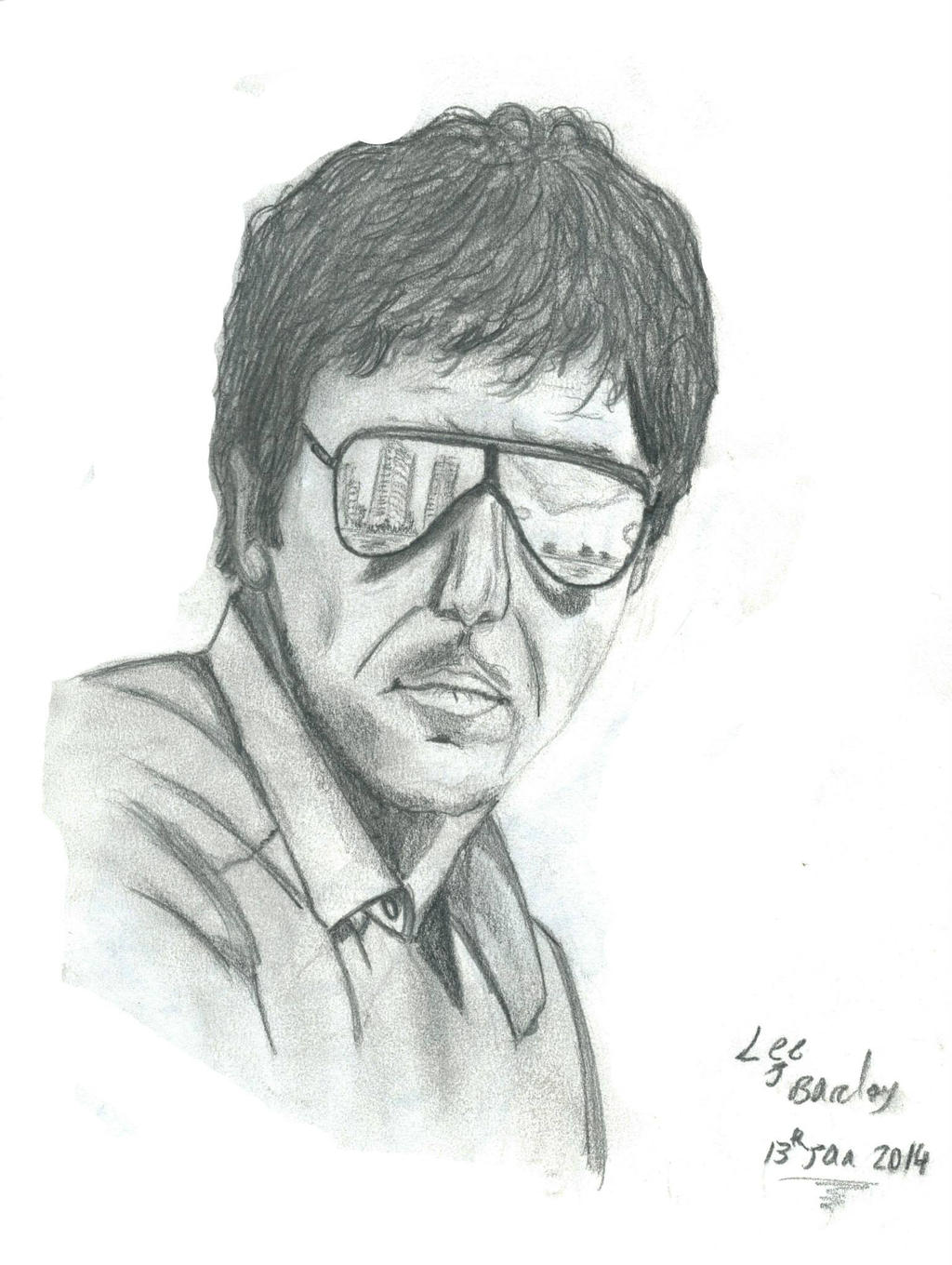 Tony Montana Drawing by LeeJBarclay93 on DeviantArt