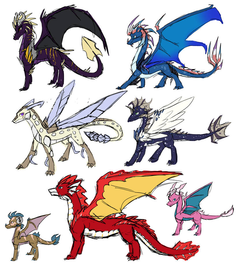 Concept dragons 09 by Eternity9 on DeviantArt