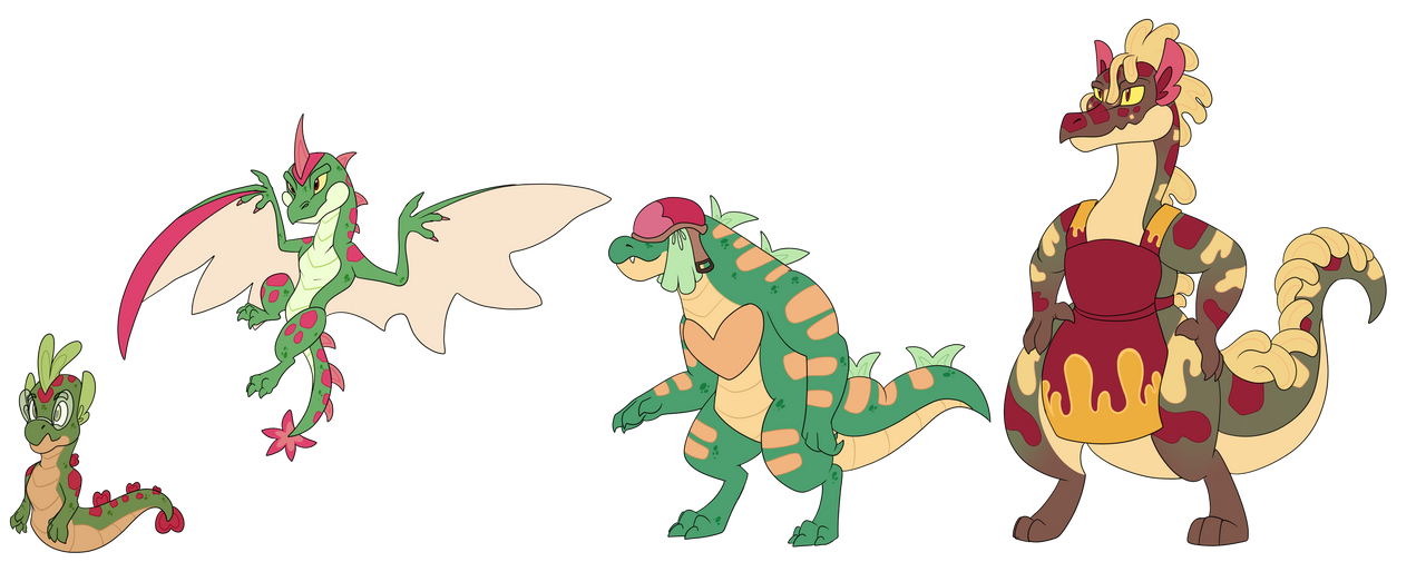 Applin evo line as MLP Dragons by Eternity9 on DeviantArt