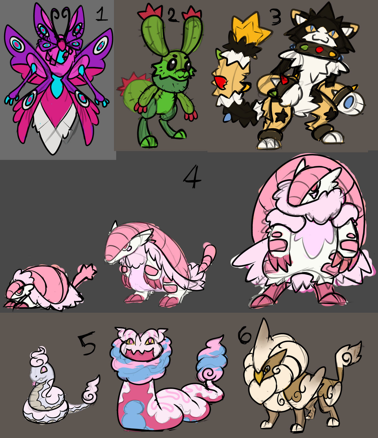 Magic Types Fakemon Fakemon Sketches 019 by Eternity9 on DeviantArt